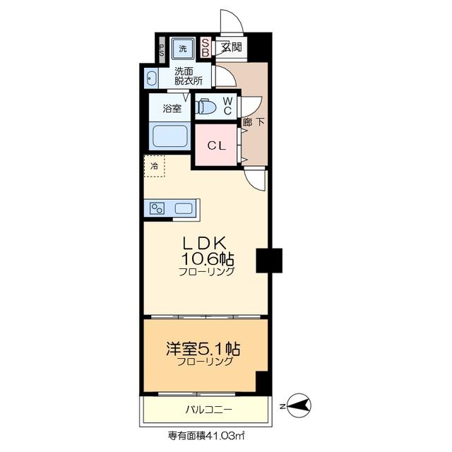 アルファコート西新井(1LDK/1階)の間取り写真
