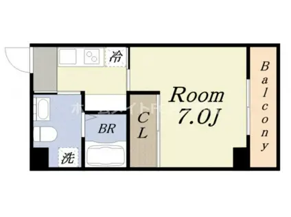 JJ COURT 市元(1K/2階)の間取り写真