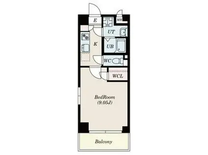 各種賜りますGRANDUKE算所(1K/8階)の間取り写真