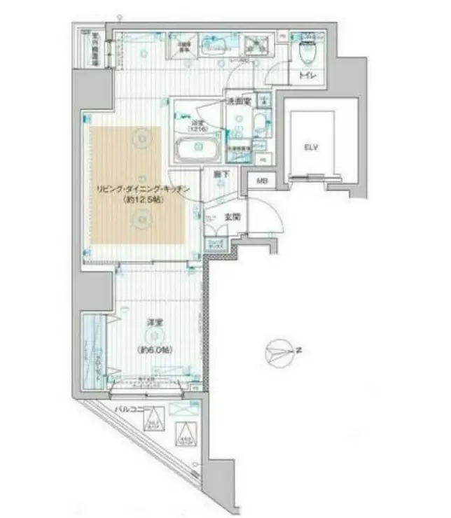 ブライズ東日本橋 13階階 間取り