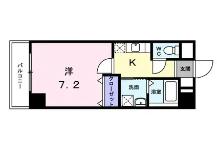 フリーデンST(1K/2階)の間取り写真