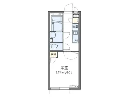 メイプル(1K/2階)の間取り写真