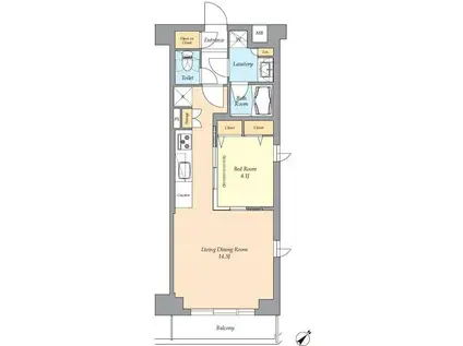 AIFLAT渋谷西原(1LDK/4階)の間取り写真