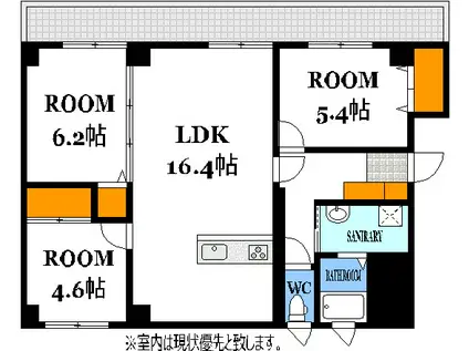 パールハイツ口田(3LDK/1階)の間取り写真