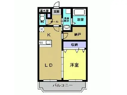 GRANBELL平之町(1SLDK/3階)の間取り写真