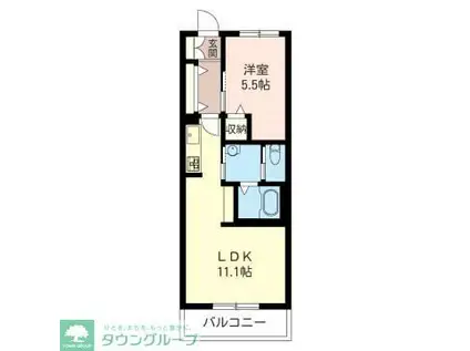 メゾン ド サリジェ(1LDK/2階)の間取り写真