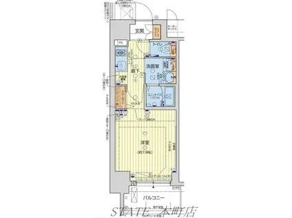 レオンコンフォート大阪ドームシティ(1K/3階)の間取り写真