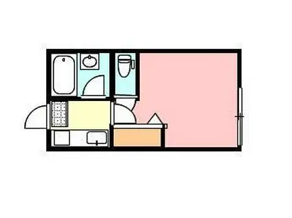 扇町マンション(1K/2階)の間取り写真