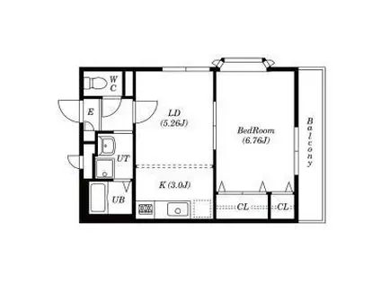 タウンコート 2ND(1LDK/1階)の間取り写真