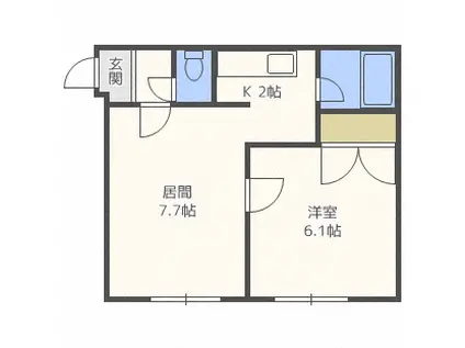 フォーマルハウト(1LDK/2階)の間取り写真