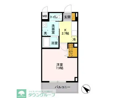 ESPOIR(1K/3階)の間取り写真