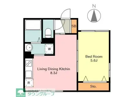 SOLASIA RESIDENCE 中野(1LDK/2階)の間取り写真