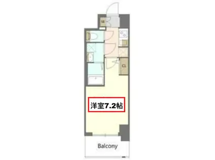 S-RESIDENCE大和田ALINE(1K/6階)の間取り写真