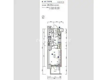 SYNEX YOKOHAMA-AOKICHO(1K/4階)の間取り写真