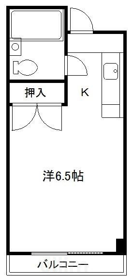 アサヒカレッジハイツ(ワンルーム/3階)の間取り写真