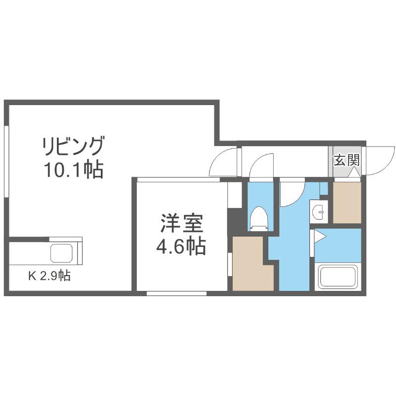 TーSTAGE FUSHIMI(1LDK/4階)の間取り写真