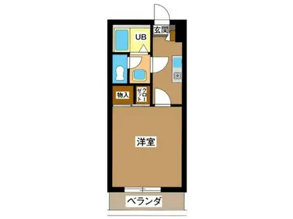 サンシャインバレー(1K/1階)の間取り写真