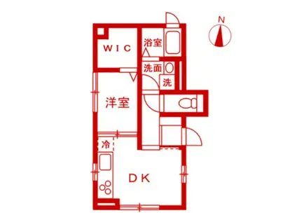 NIKO HOUSE(1DK/1階)の間取り写真
