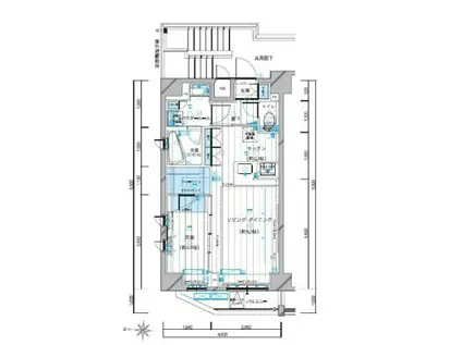メインステージ錦糸町VIエグザ(1LDK/6階)の間取り写真