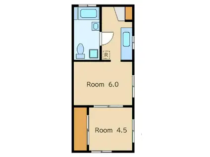 西山マンション(2K/3階)の間取り写真