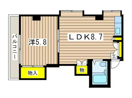レジデンス田浦(1LDK/3階)の間取り写真