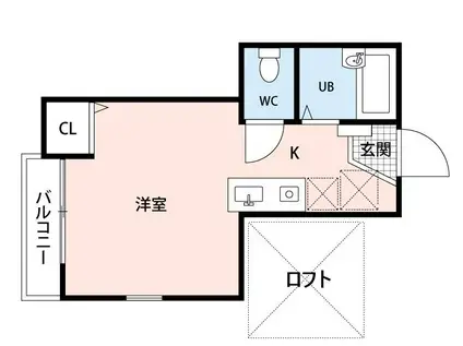 ジェミニセカンドじぇみにせかんど(ワンルーム/1階)の間取り写真