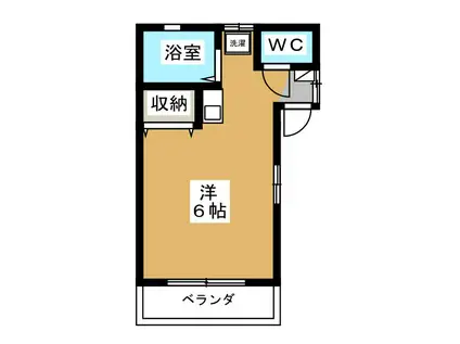 浅川アパート(ワンルーム/1階)の間取り写真