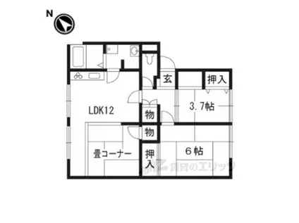 ハイムトミタ(2LDK/1階)の間取り写真
