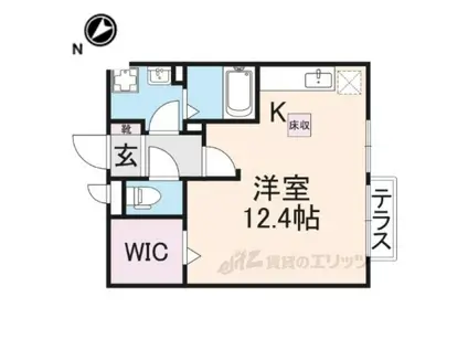 MAISON LAST WISTERIA(ワンルーム/2階)の間取り写真