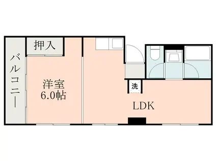 サンシャイン和田(1LDK/2階)の間取り写真