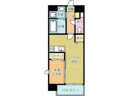 US RESIDENCE 門司港 オーシャンテラス ユーズレジデン(1LDK/1階)の間取り写真