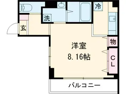 MAISON DU ETOILES(ワンルーム/4階)の間取り写真