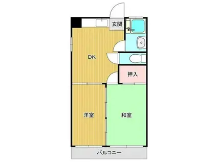 スズキビル(2DK/3階)の間取り写真