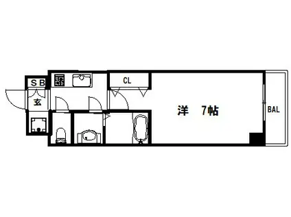 ワールドアイ神戸ハーバーランドII(1K/3階)の間取り写真