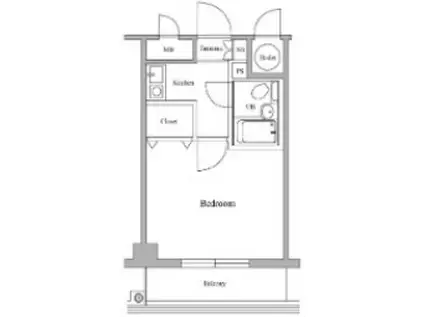 CUBE浦安(1K/2階)の間取り写真