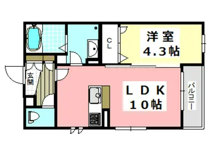 ベル ブランシュ(1LDK/2階)の間取り写真