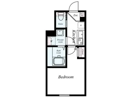 GRADUS中板橋(1K/1階)の間取り写真