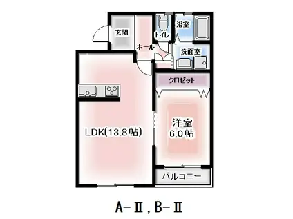 メゾンA・K(1LDK/1階)の間取り写真