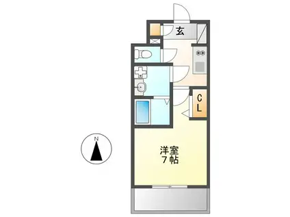 プレサンス鶴舞公園ウィズ(1K/5階)の間取り写真