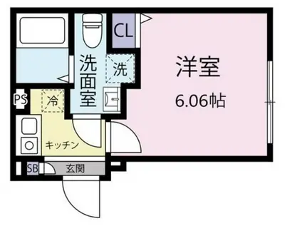 EXENTIA MOTOHASUNUMA(1K/1階)の間取り写真