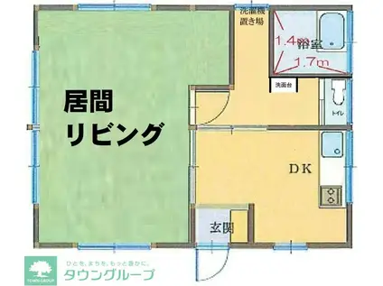 埼玉新都市交通伊奈線 羽貫駅 徒歩28分 1階建 築41年(1DK/1階)の間取り写真