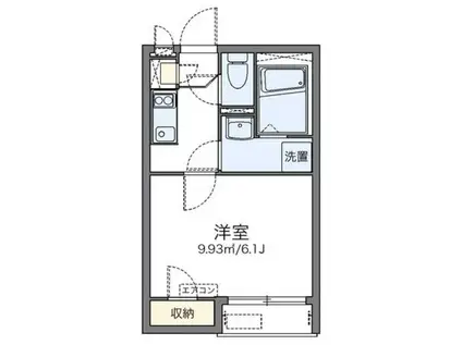 レオネクストひまわり(1K/2階)の間取り写真