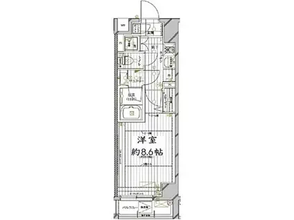 REGALIZ高円寺II(1K/4階)の間取り写真