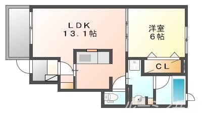 プリマベーラ(1LDK/1階)の間取り写真
