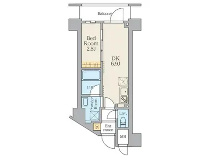 S-RESIDENCE曳舟BERENZA(1DK/5階)の間取り写真