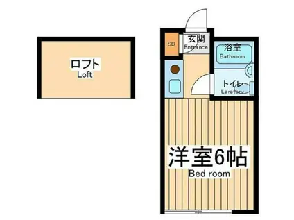 ビーカーサ淵野辺リボーン(ワンルーム/1階)の間取り写真