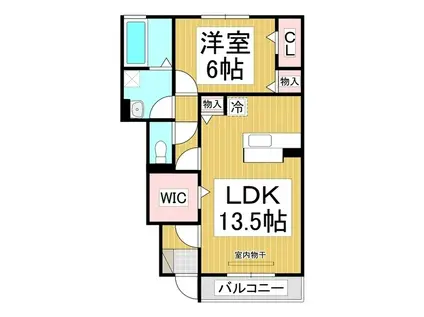 フォレストガーデンB(1LDK/2階)の間取り写真