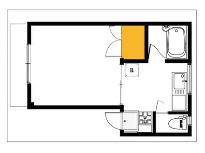 操山Kマンション(1K/2階)の間取り写真