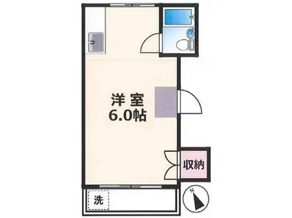 メゾン・ド・バルセル(ワンルーム/2階)の間取り写真