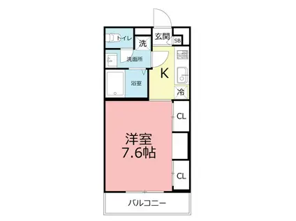 リブリ・鎌倉岡本(1K/3階)の間取り写真